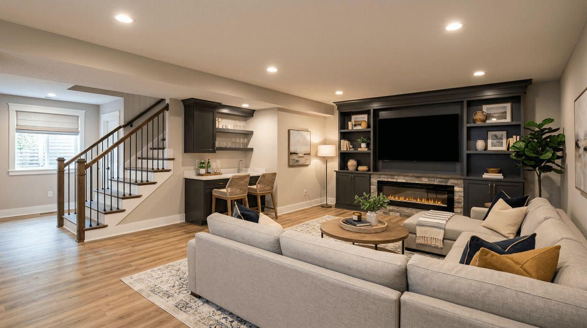 Featured image for Basement Finishing Timeline and Budget for Firebrook Lexington Homes