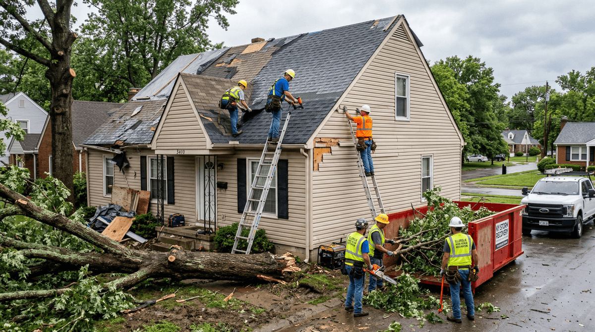 Featured image for Storm Damage Repair in Ellerslie - What to Expect from Start to Finish