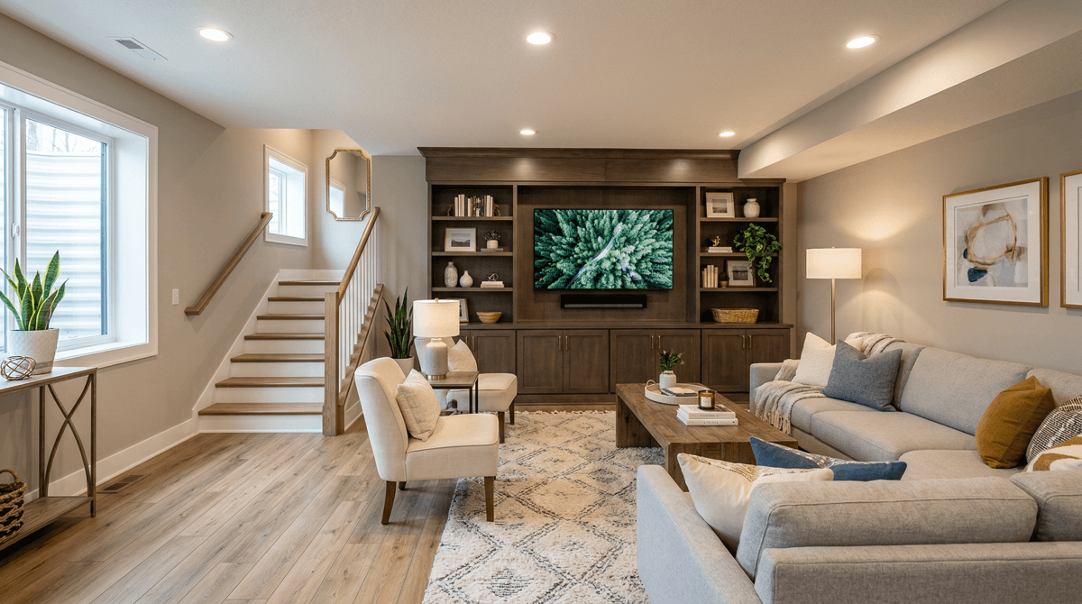 Featured image for Why Hartland Homeowners Hire Professionals for Basement Finishing