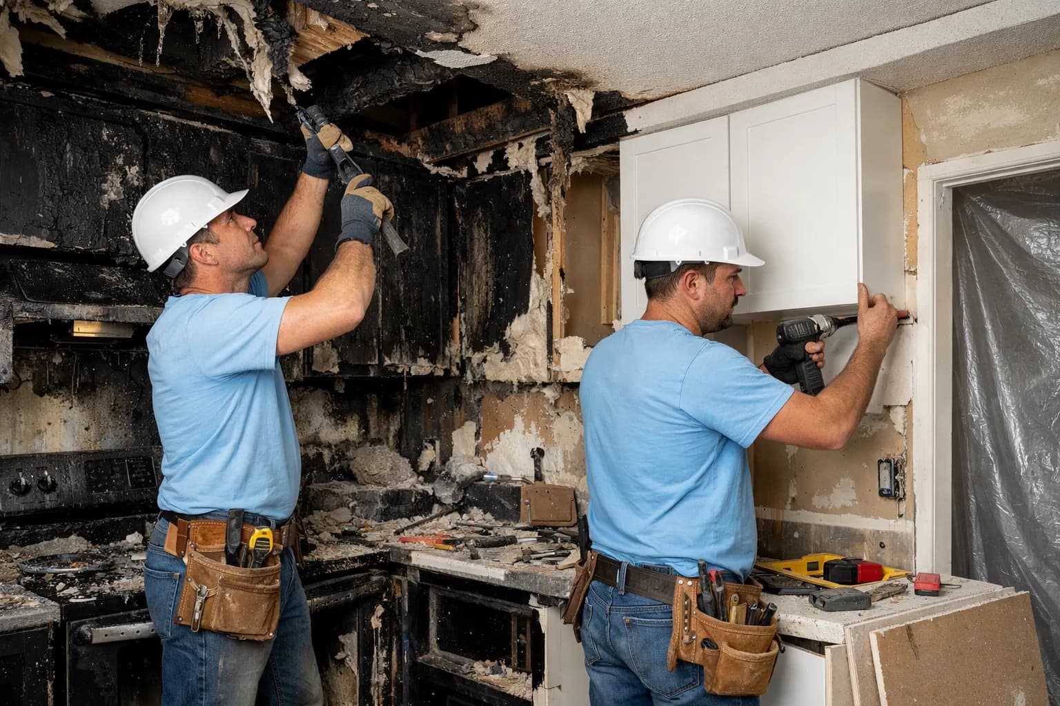 Fire damage restoration in Winchester, KY — Handy Manny's LLC